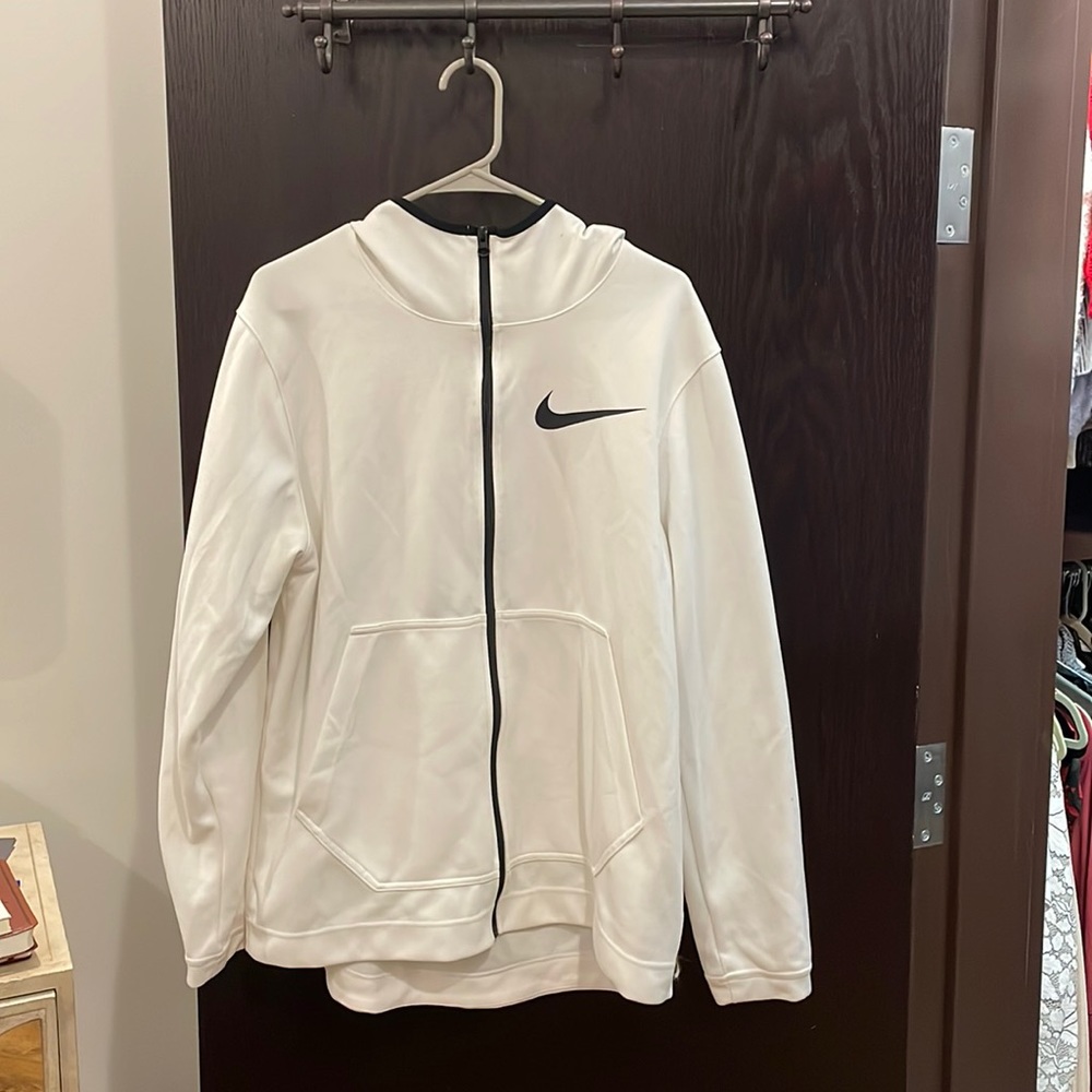 Nike White Zip-up Hoodie